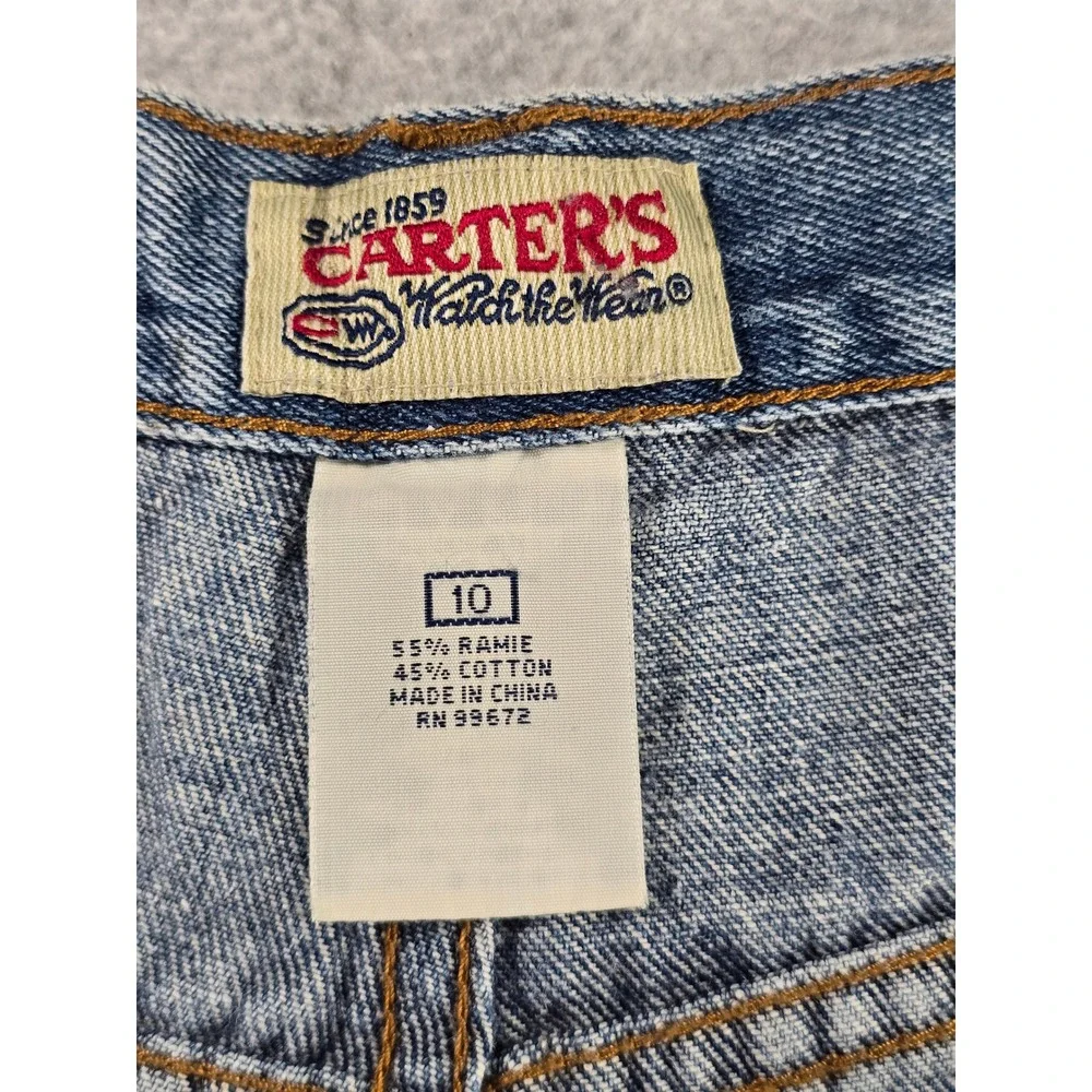 Vintage 90s‎ Carters Kids Size 10 Carpenter Jeans 24x25 Denim Wide Leg Baggy Y2K